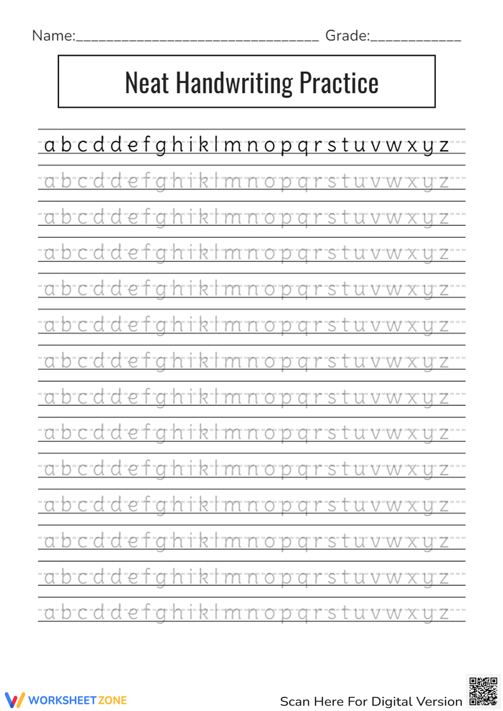 Free Printable Worksheets Handwriting