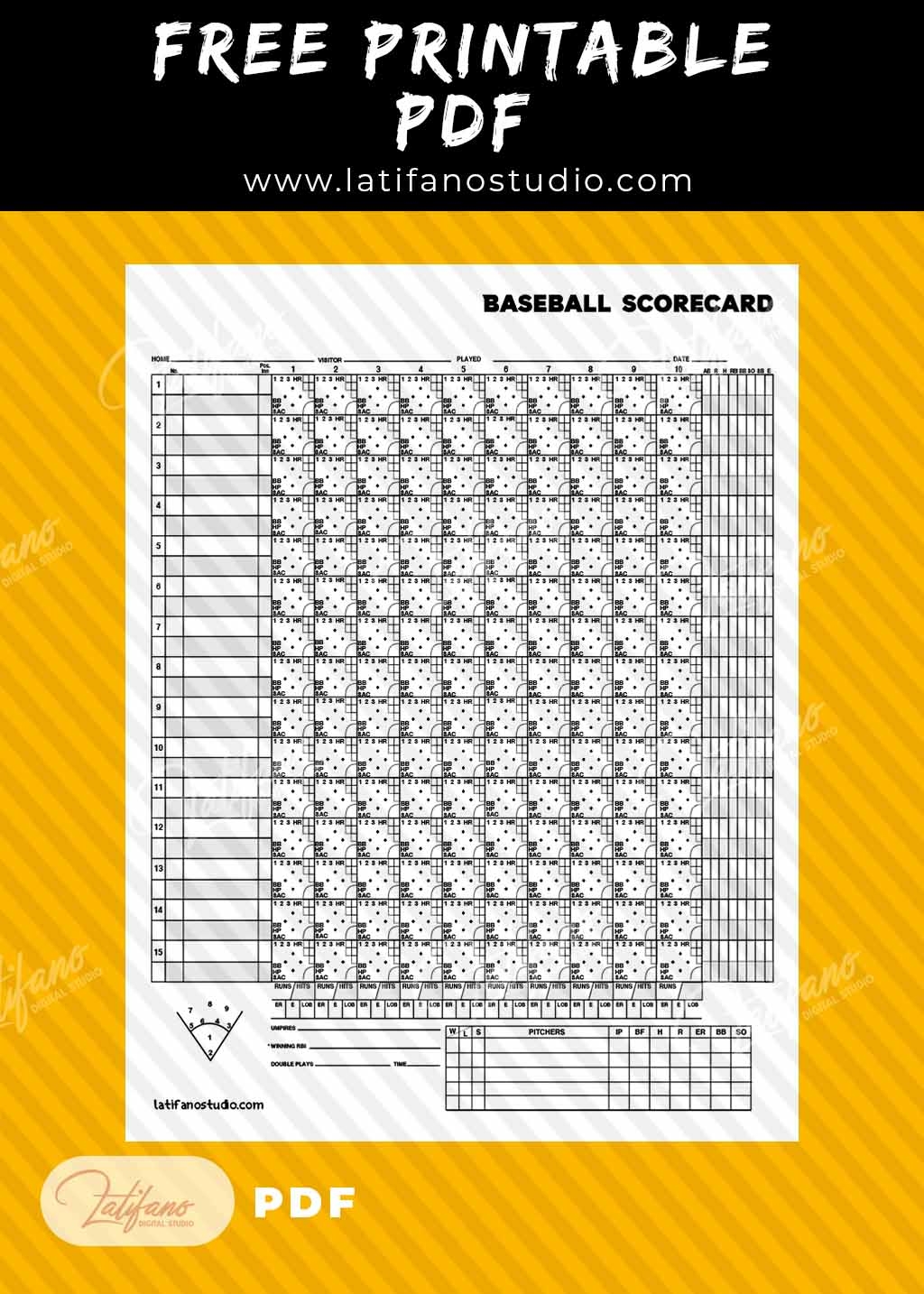 Free Printable Rawlings Baseball Scorecard Printable Rawlings Baseball Scorecard