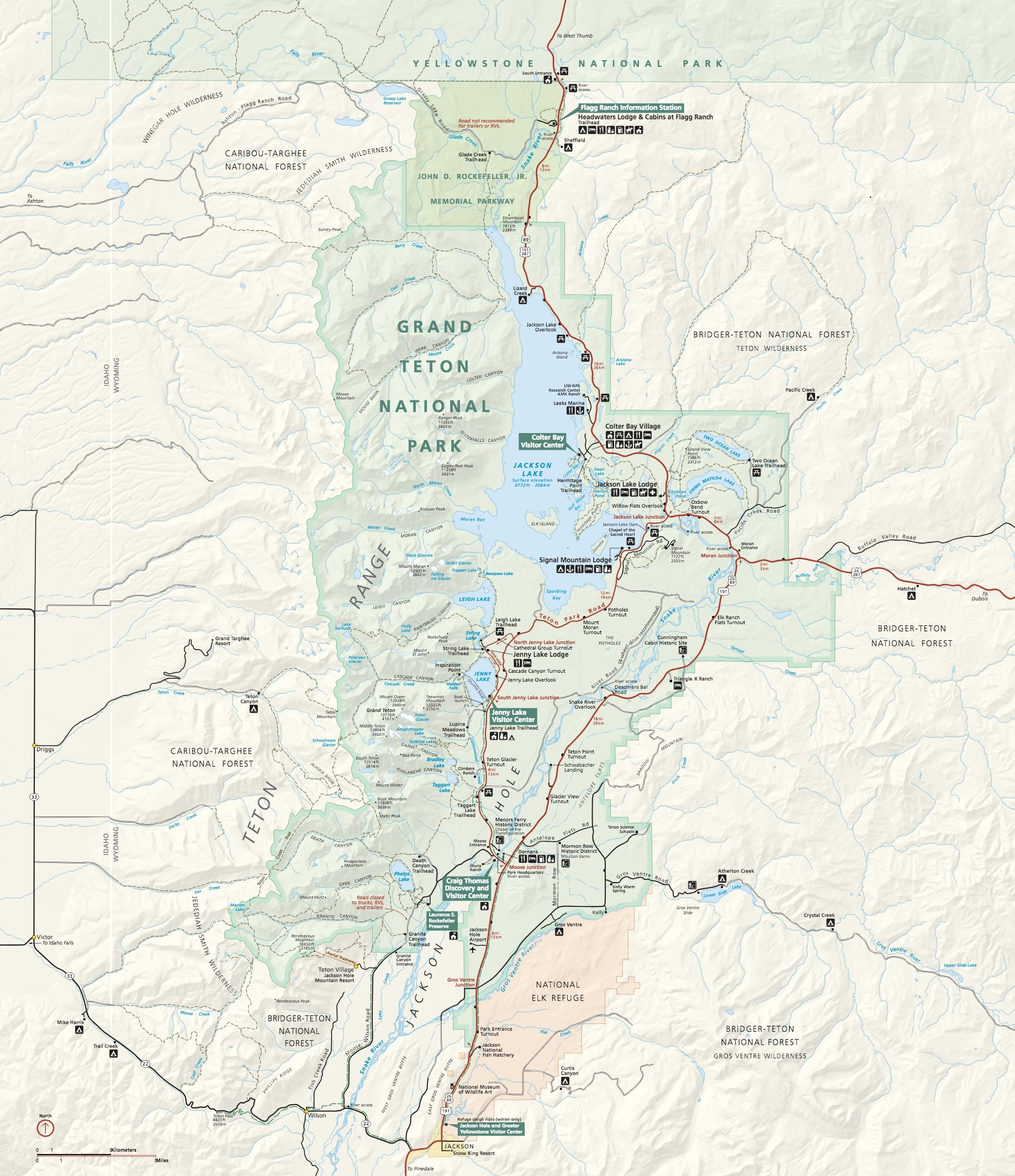 Grand Teton National Park Map U S Geological Survey