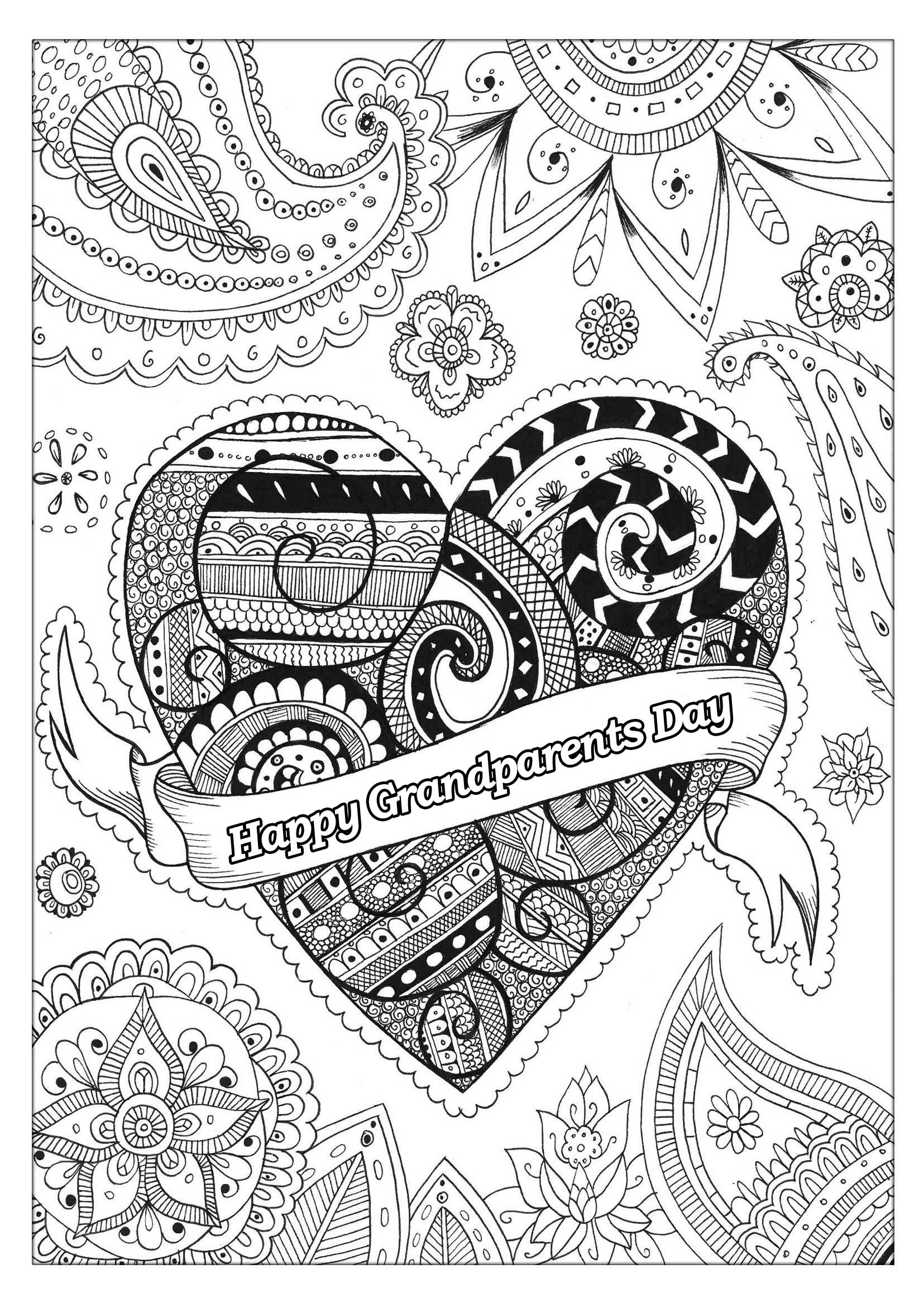 Grandparents Day 2 Grandparents Day Coloring Pages For Adults