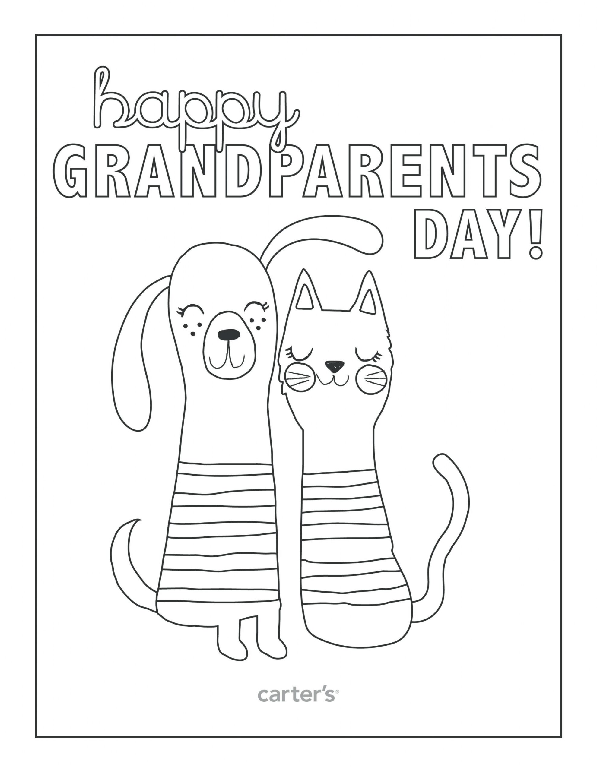 Grandparents Day Coloring Sheet Free Printable