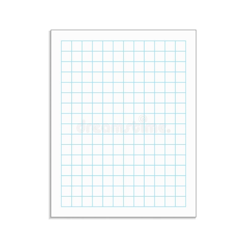 Grid Paper Vector Notebook Sheet With Blue Lines Stock Vector Illustration Of Square Office 128181797