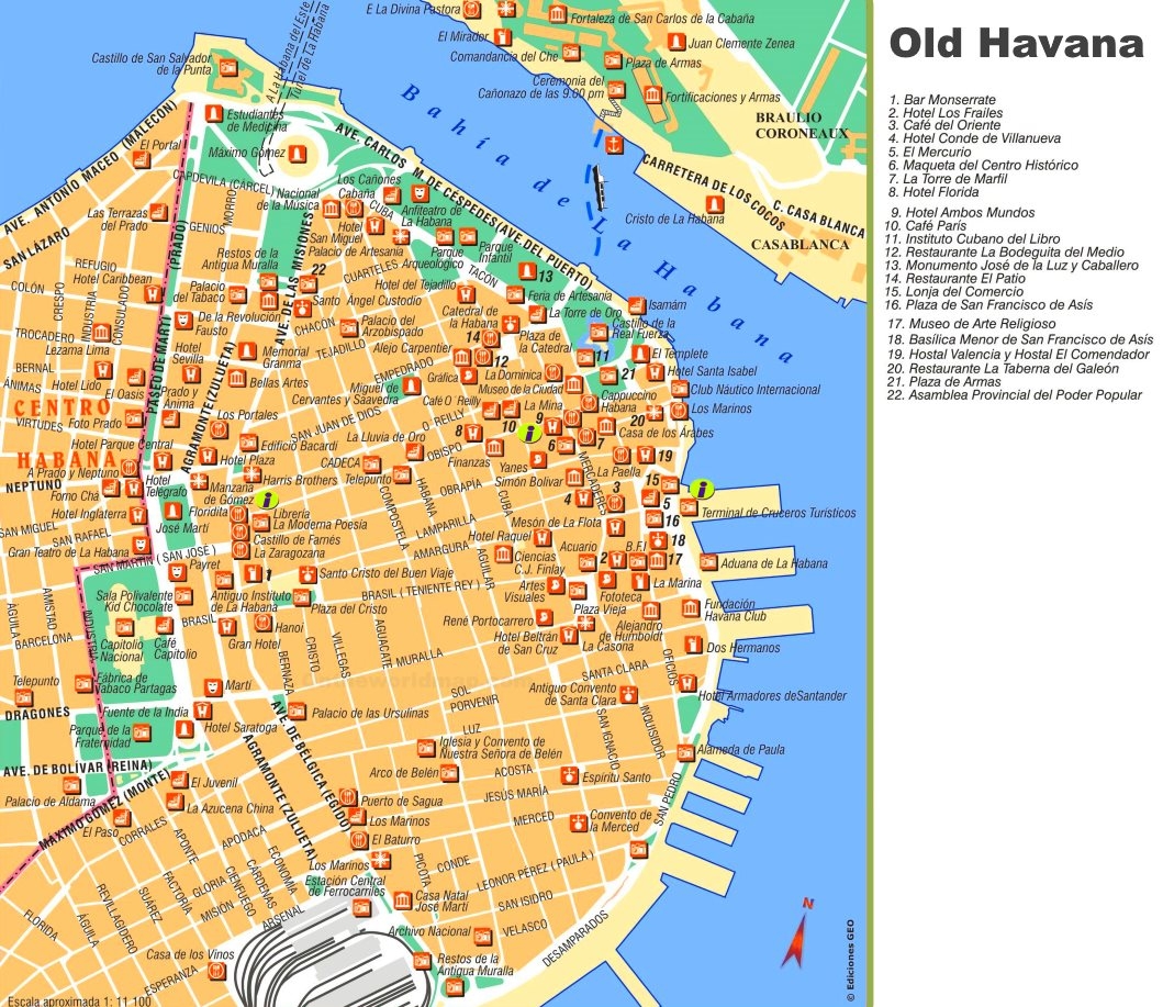 Havana City Map Printable