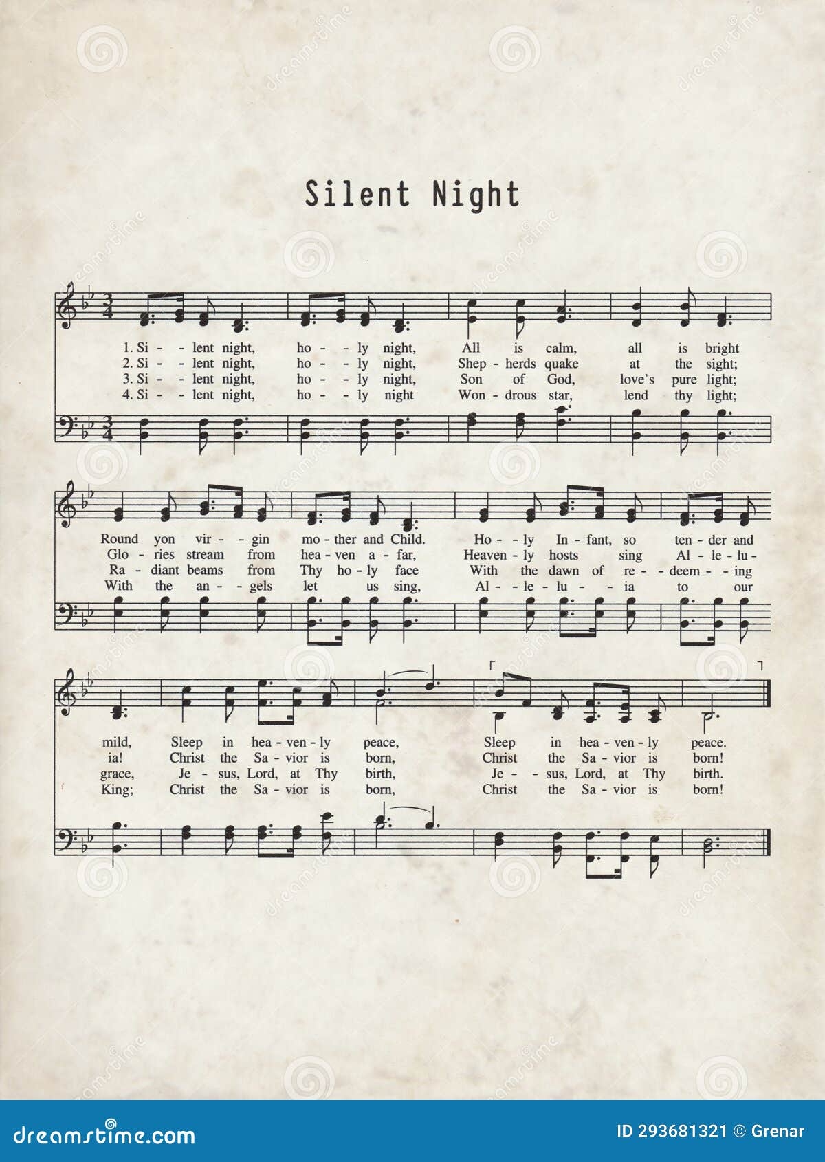 Printable Sheet Music Silent Night