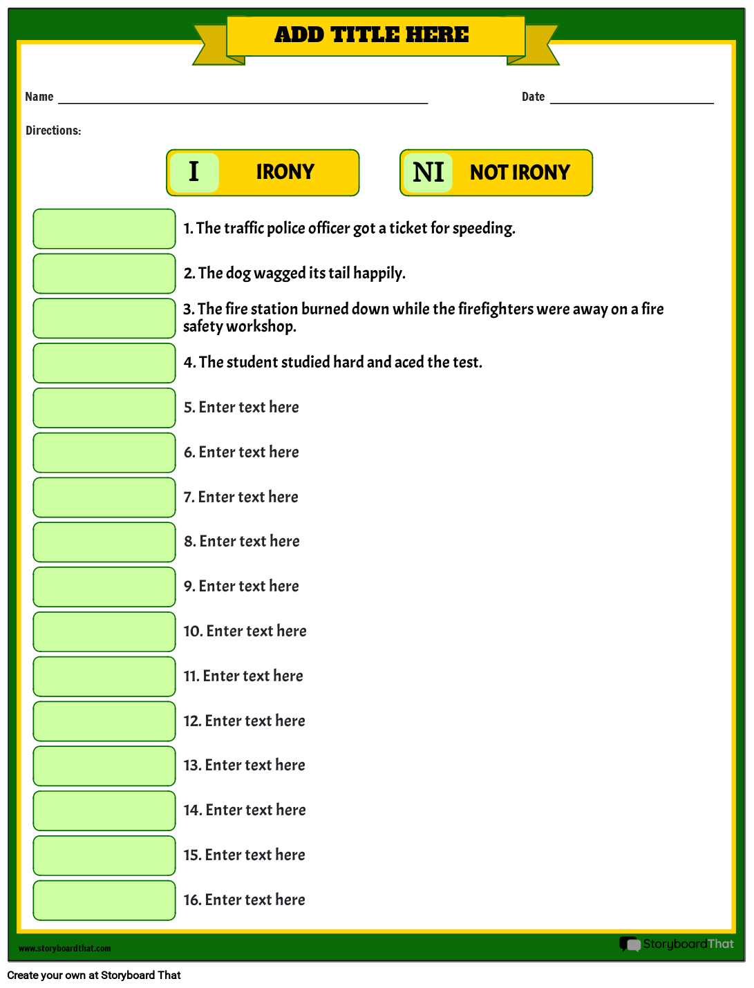 Irony Worksheets Storyboard That For Teachers 2025 
