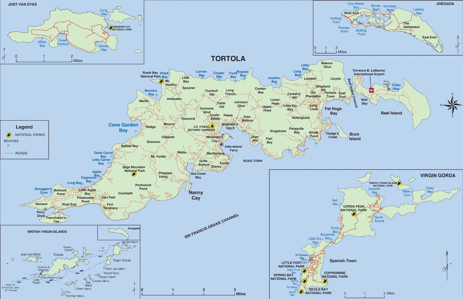 Large Detailed Map Of Tortola British Virgin Islands Tortola British Virgin Islands Large Detailed Map Vidiani Maps Of All Countries In One Place
