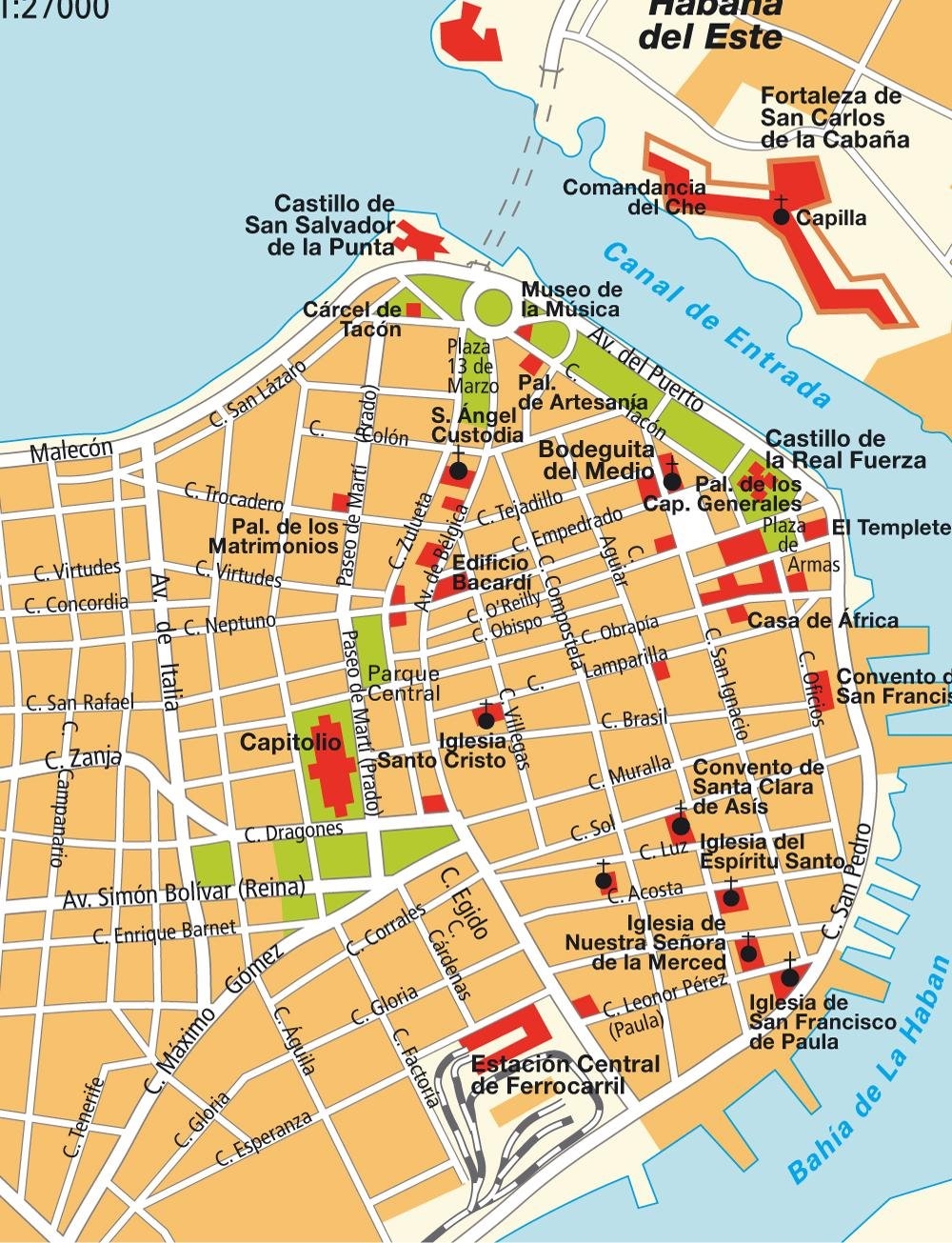 Large Havana Maps For Free Download And Print High Resolution And Detailed Maps