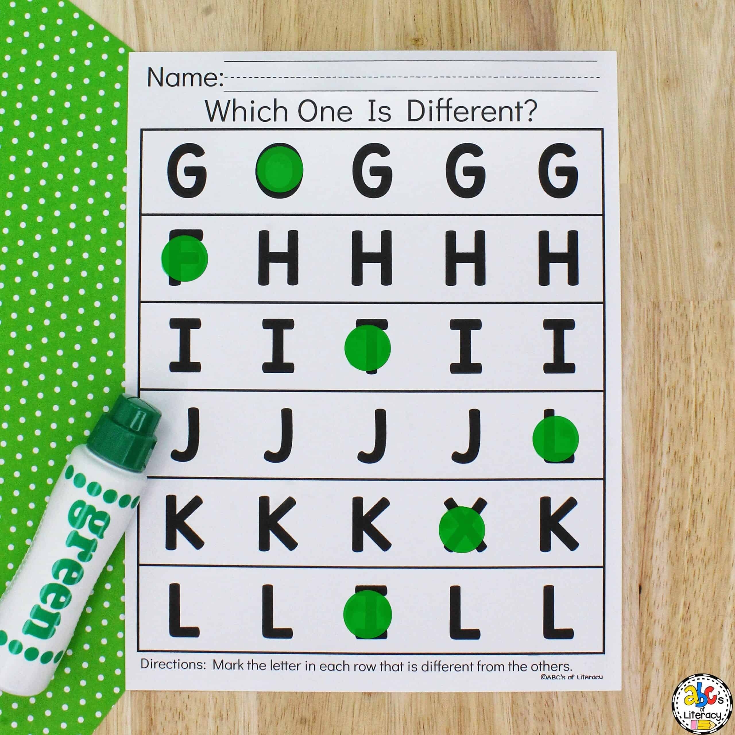 Letter Visual Discrimination Worksheets Free Preschool Worksheets
