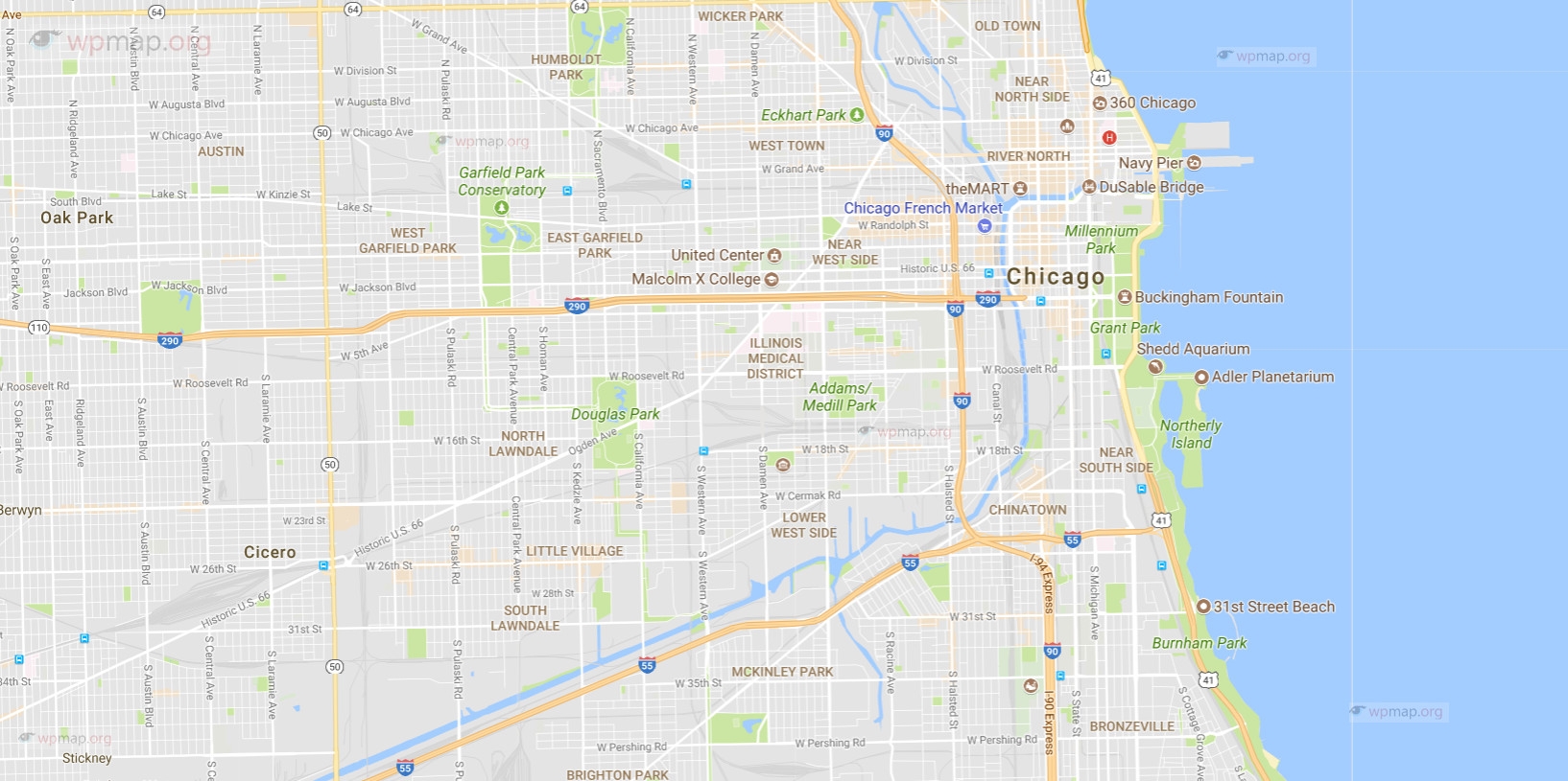 Map Of Chicago Printable Map Of Chicago Chicago Map Usa Worksheets Library