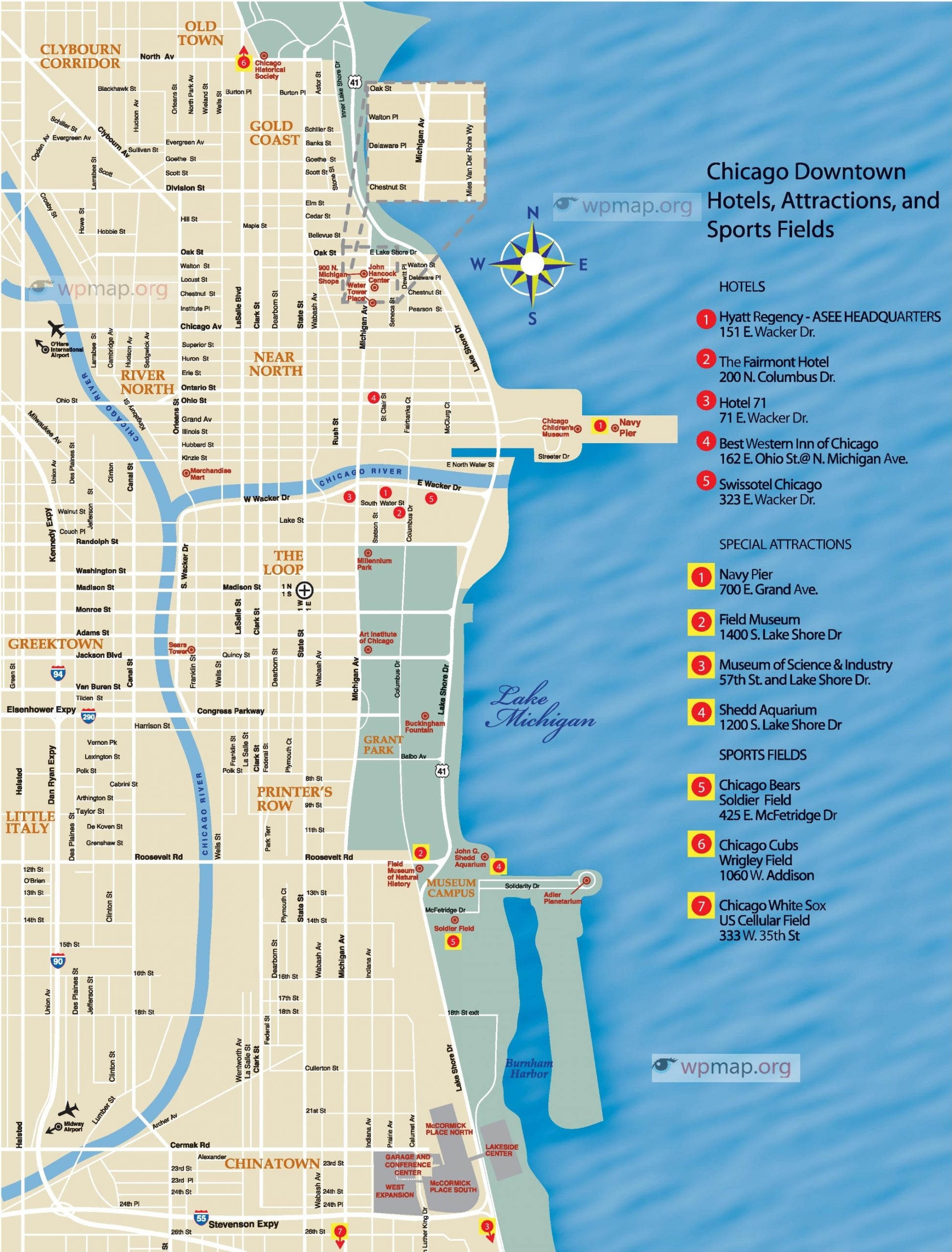 Printable Chicago Map
