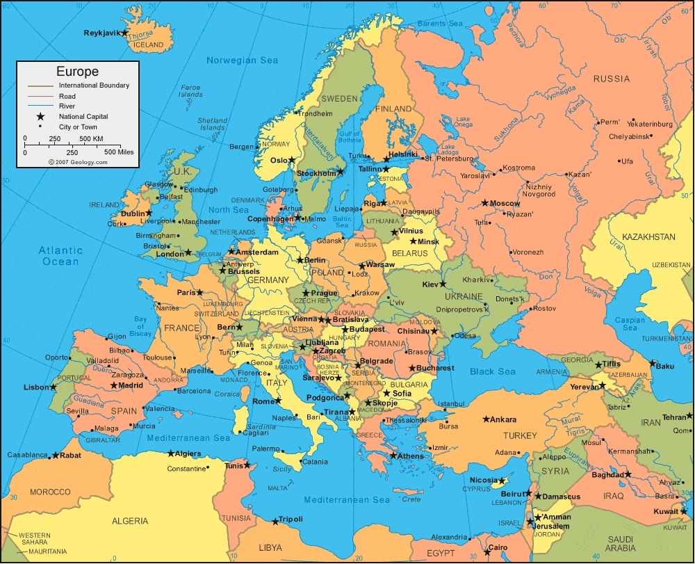 Map Of Europe To Print Free And In HIGH Quality Worksheets Library
