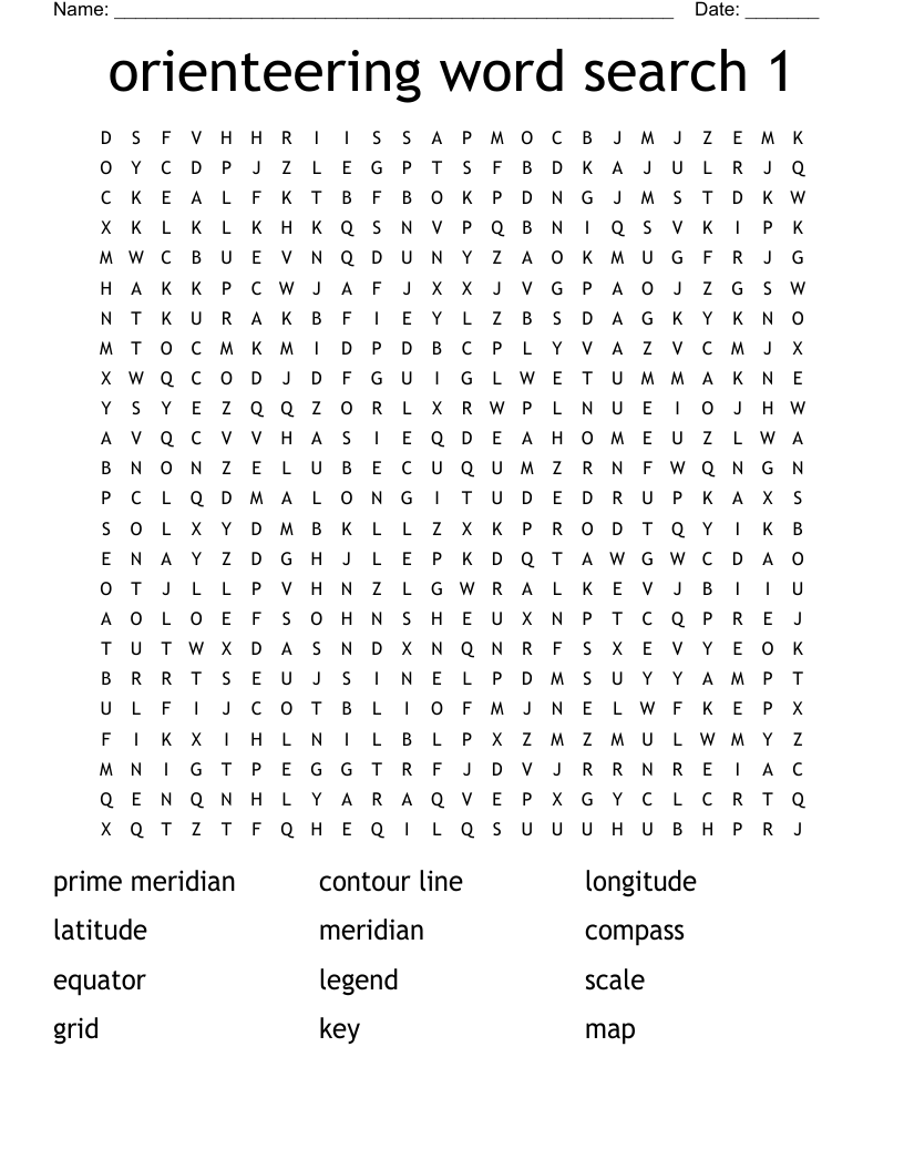 Maps And Globes Word Search WordMint