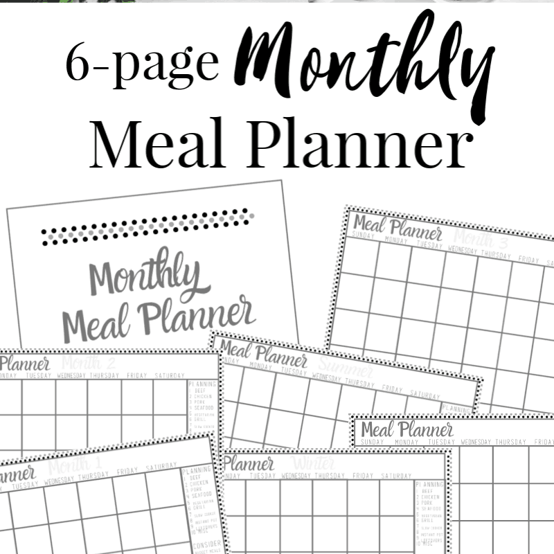 Printable Calendar For Meal Planning