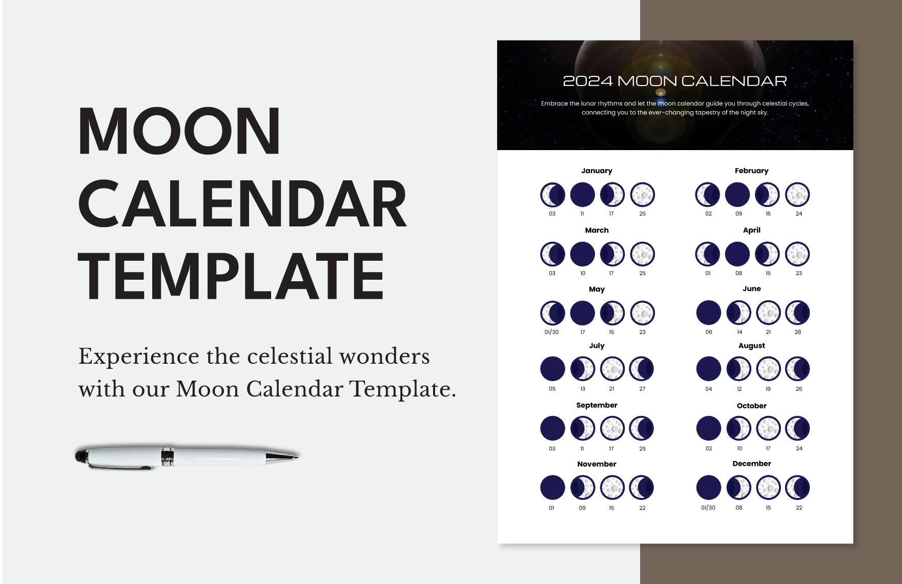 Free Printable Lunar Calendar