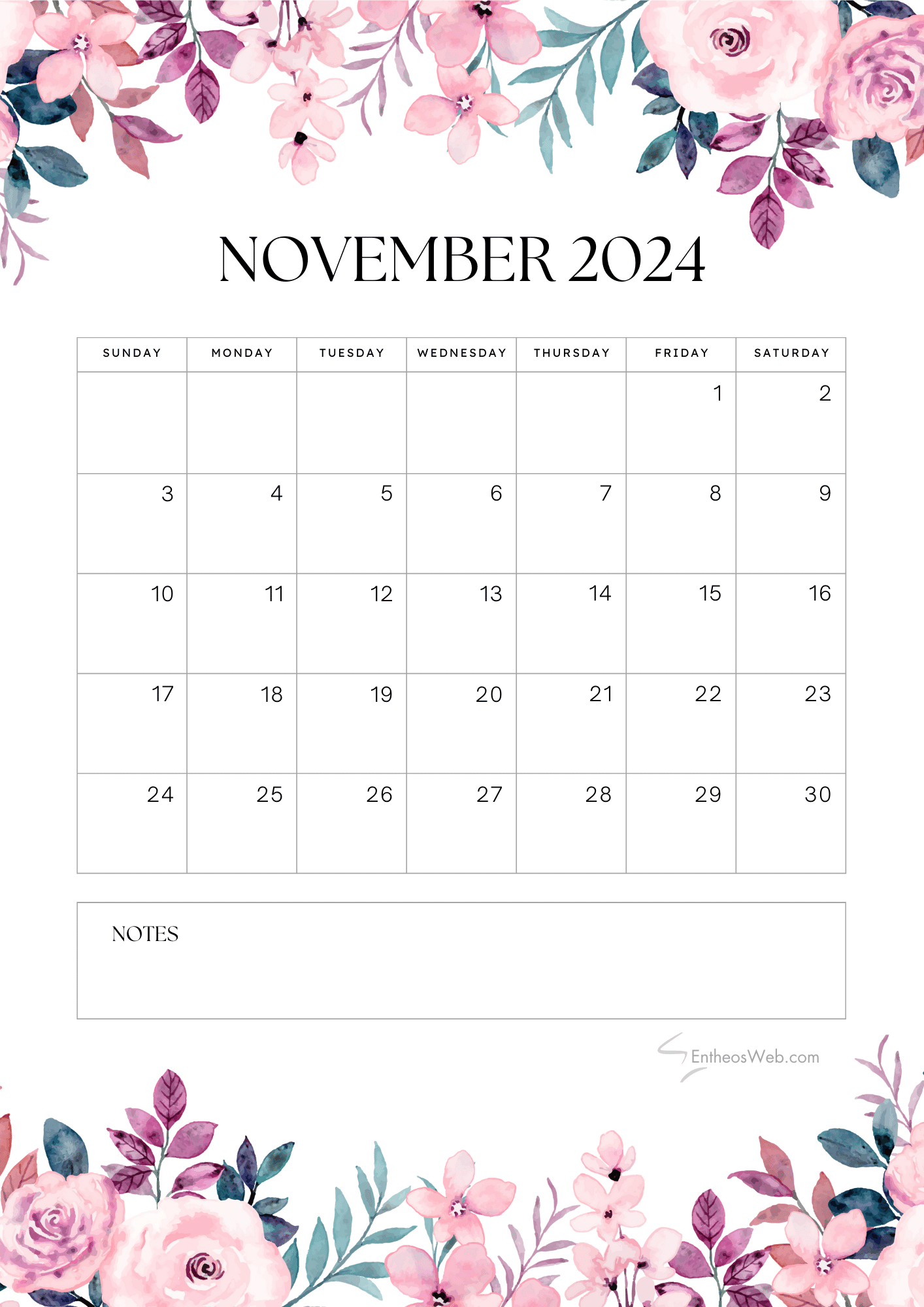 Printable November Calendar Pdf