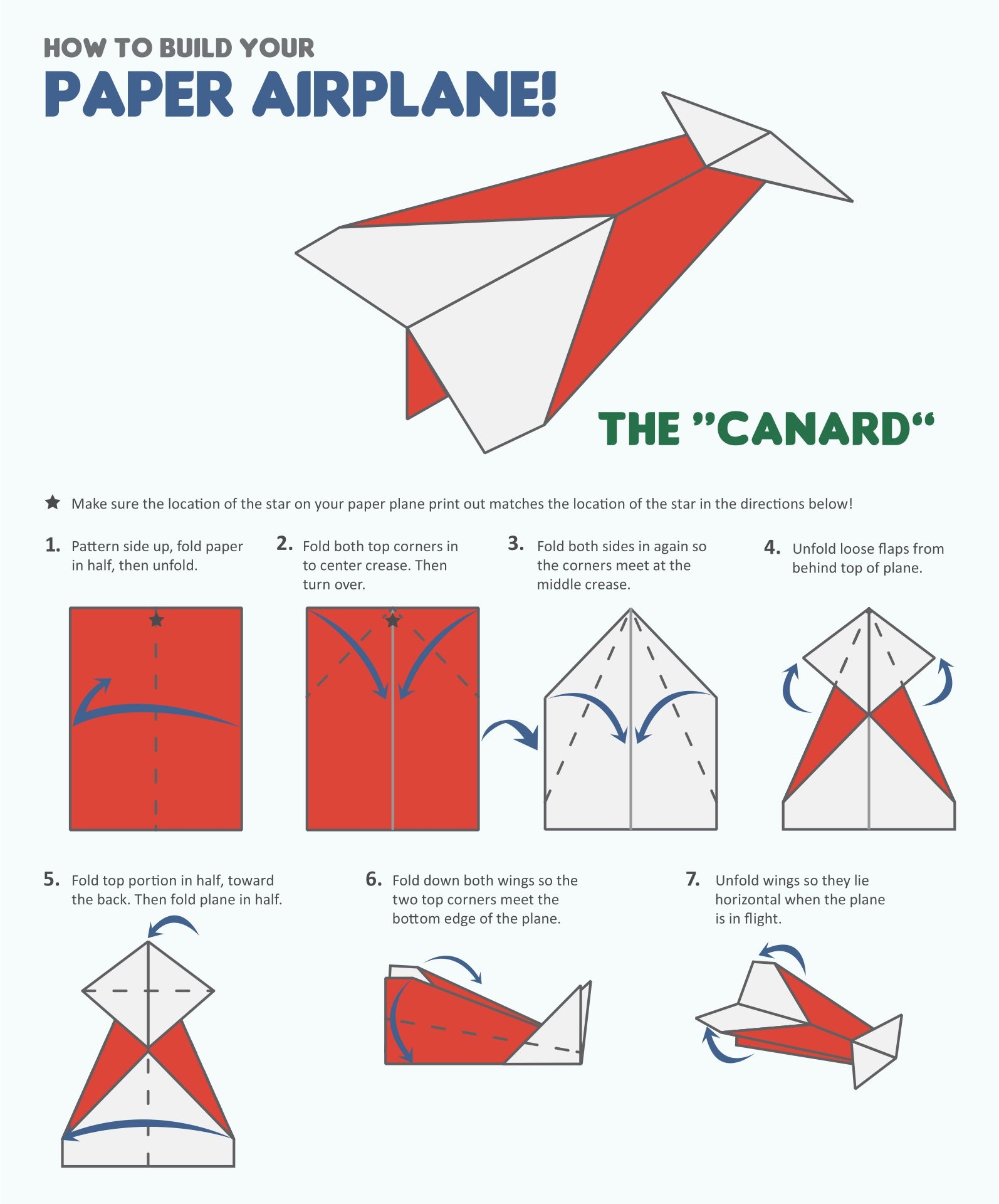 Paper Airplane Printable Template Sheets