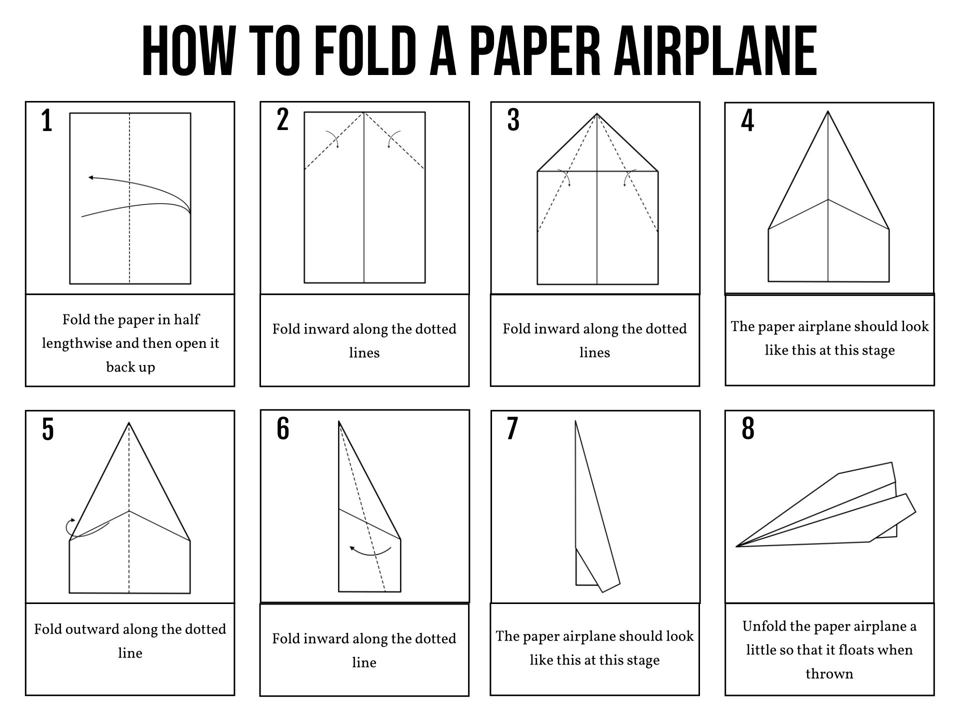 Paper Airplane Templates 14 Free PDF Printables Printablee