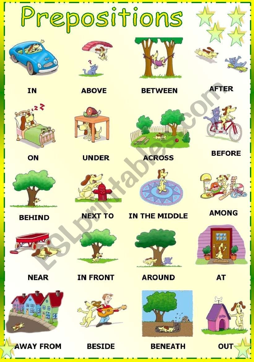 Prepositions ESL Worksheet By Vanda51