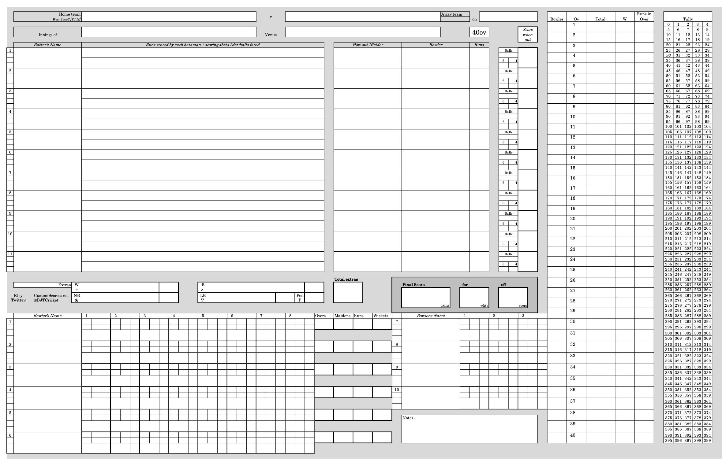 Pdf Darts Cricket Score Sheet Printable