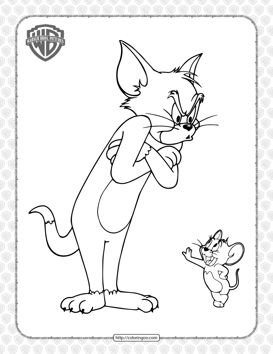 Printable Tom And Jerry Coloring Pages For Kids