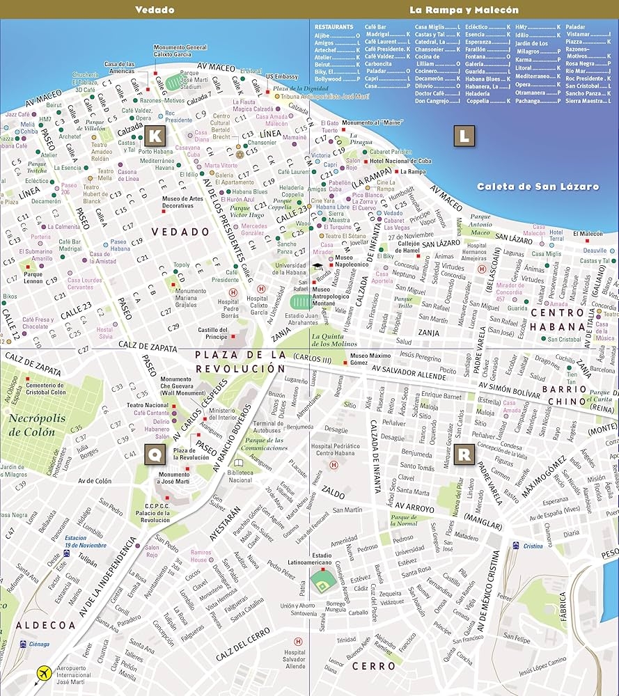StreetSmart Havana Map By VanDam City Street Map Of Havana Laminated Folding Pocket Size City Travel Map With All Attractions Museums Sights Clubs Bars And Beaches English And Spanish Edition 