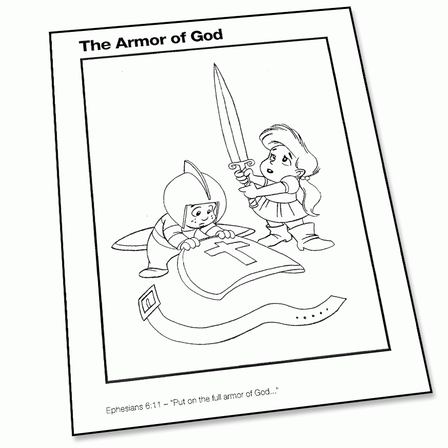 The Armor Of God Coloring Page Super Church