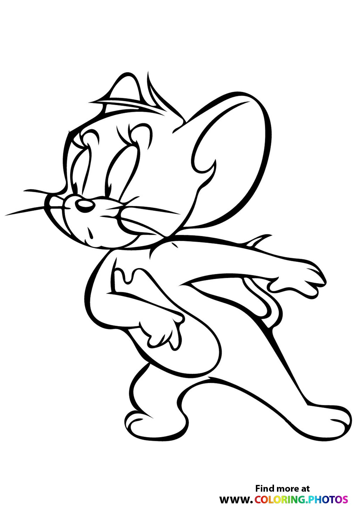 Tom And Jerry Jerry Looking For Tom Coloring Pages For Kids