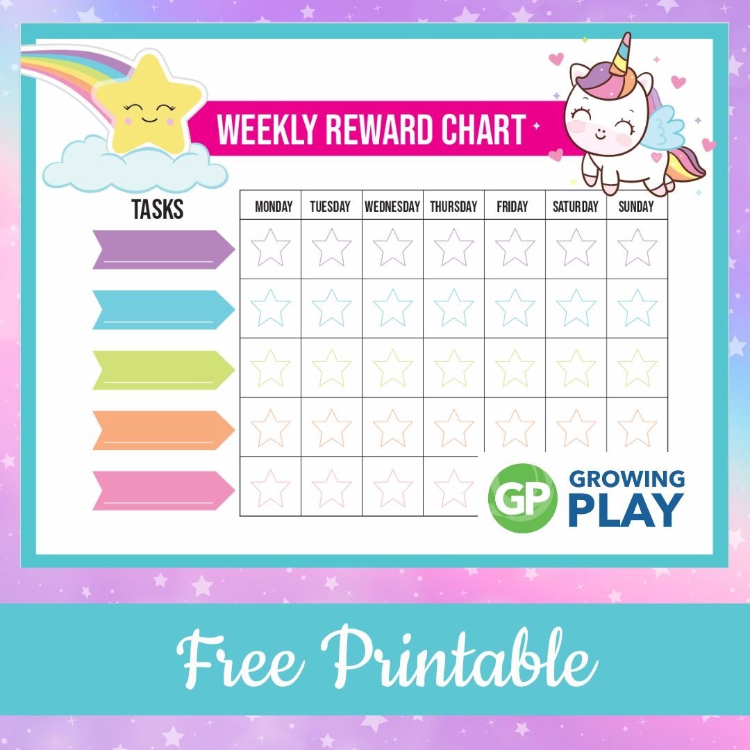 Unicorn Reward Chart Free Printable Growing Play Worksheets Library