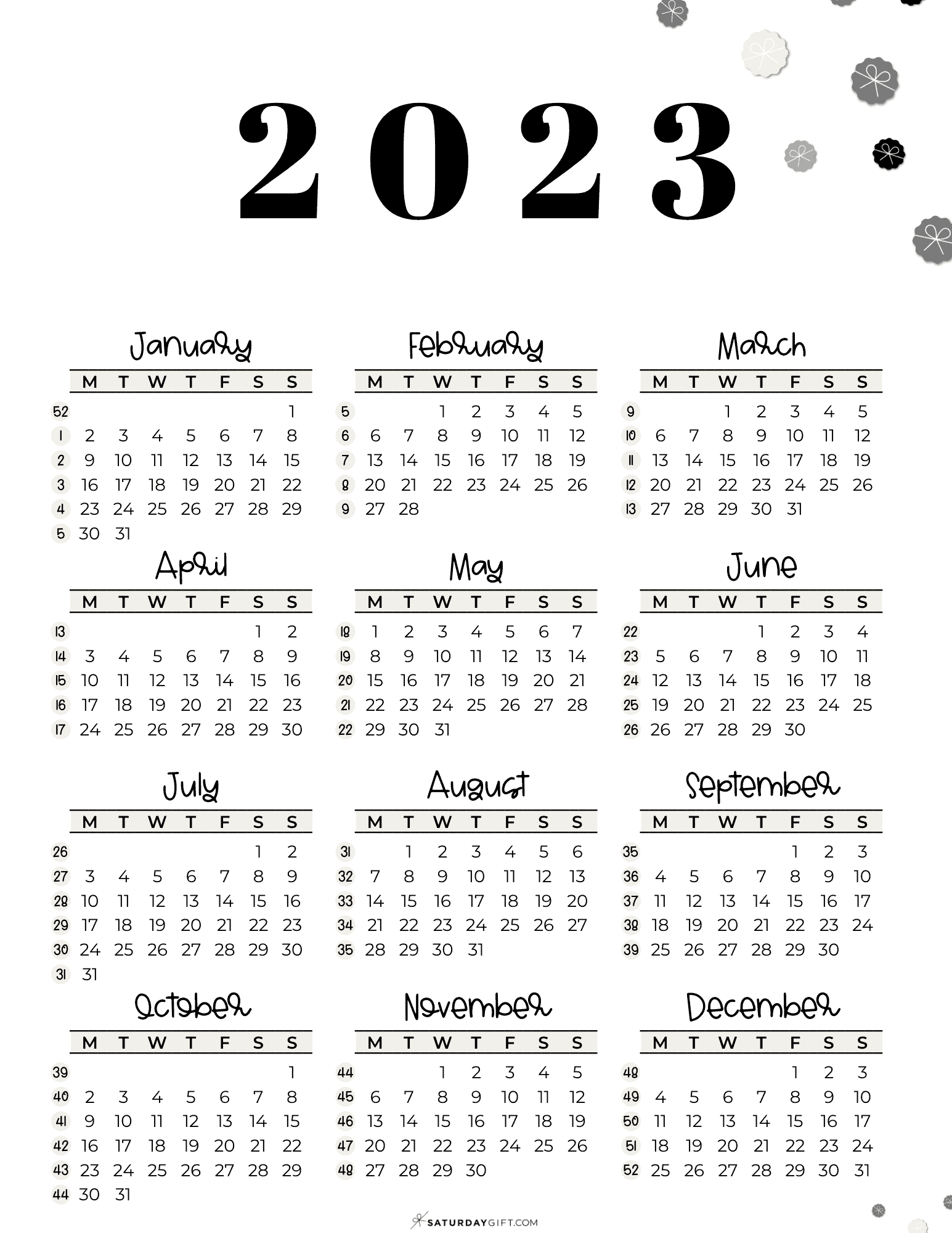 Week Numbers For 2023 What Week Is It SaturdayGift Week Numbers For 2023 What Week Is It SaturdayGift