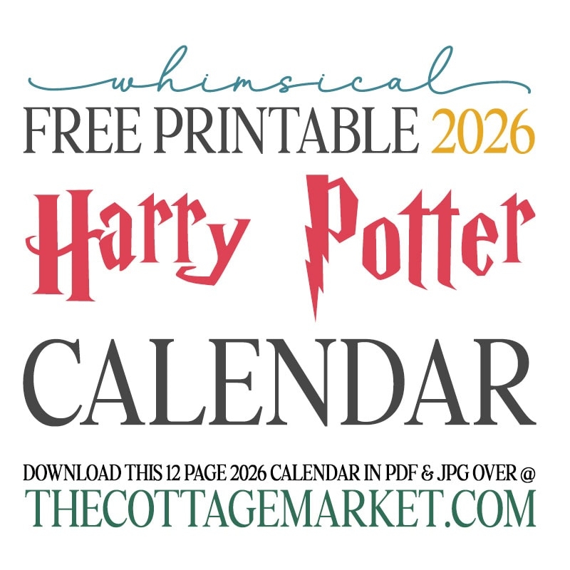Harry Potter Printable Calendar 2026