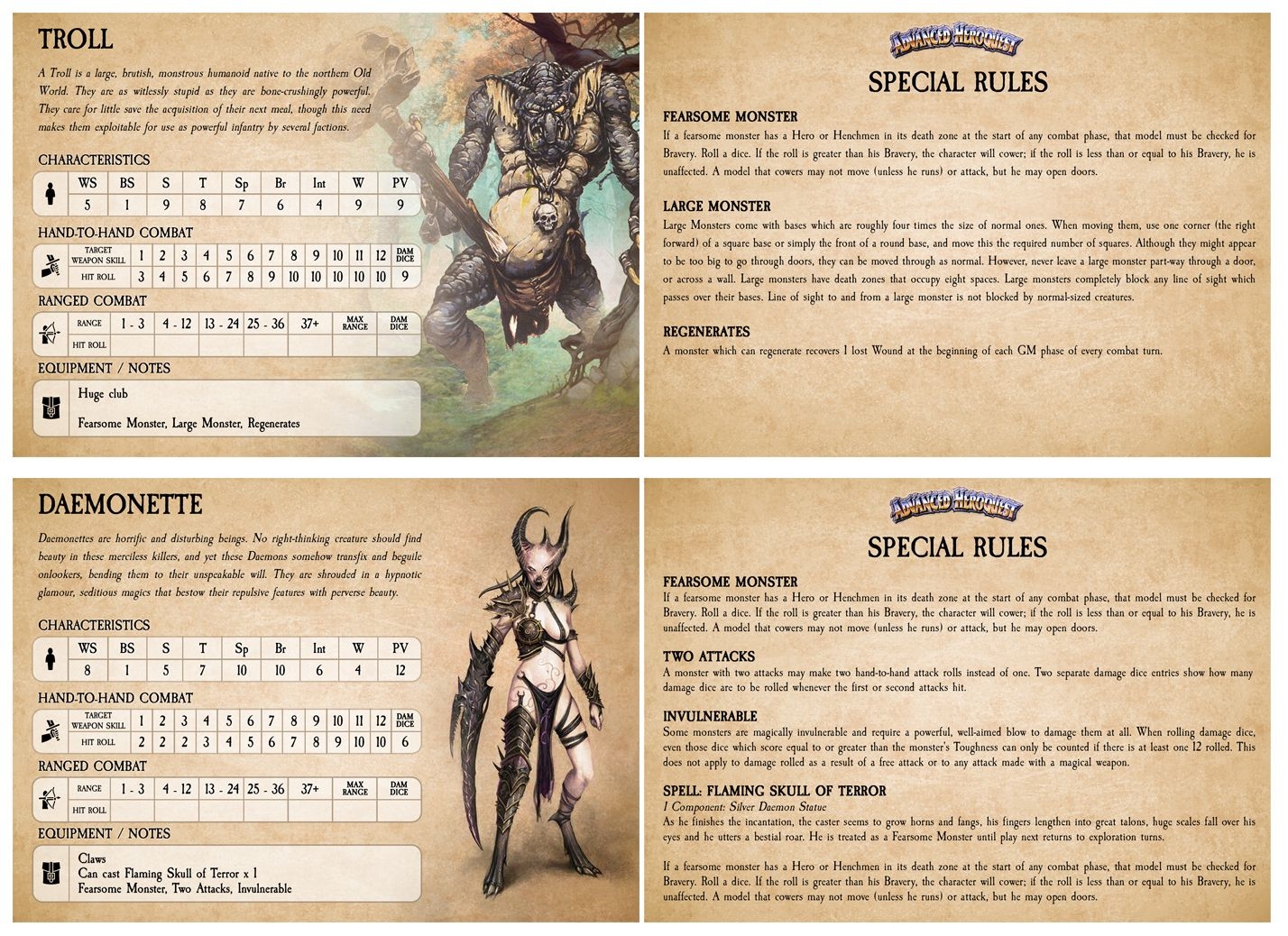 Ye Olde Inn View Topic Enhanced Advanced Heroquest New Sheets update 29 08 