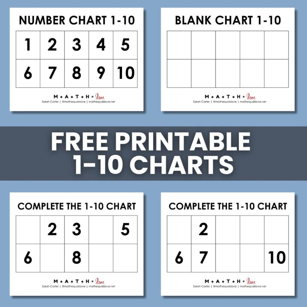 1 10 Number Chart For Kids Free Printable PDF 