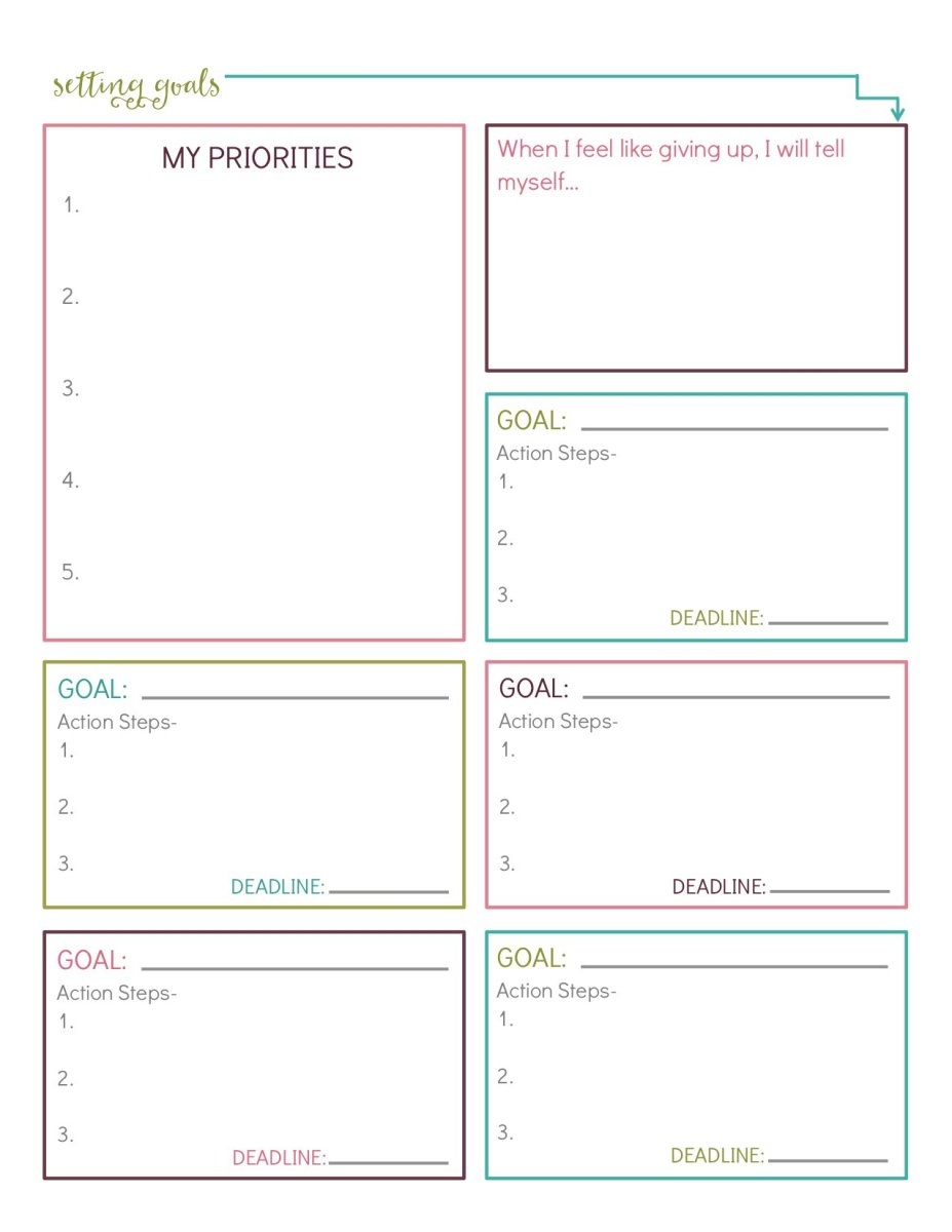 10 Free Printable Goal Setting Worksheets Parade