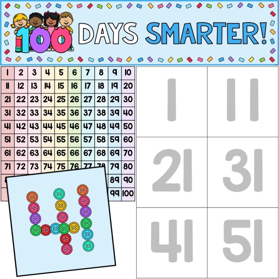 Free Printable Hundred Days Number Chart