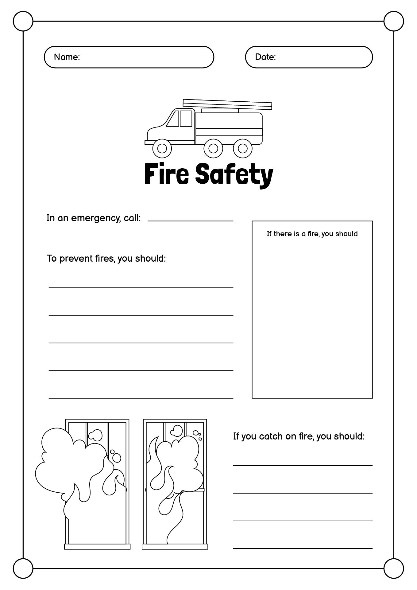 Printable Safety Worksheets