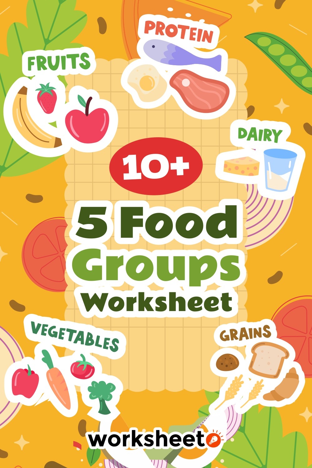 Five Food Groups Chart Printable