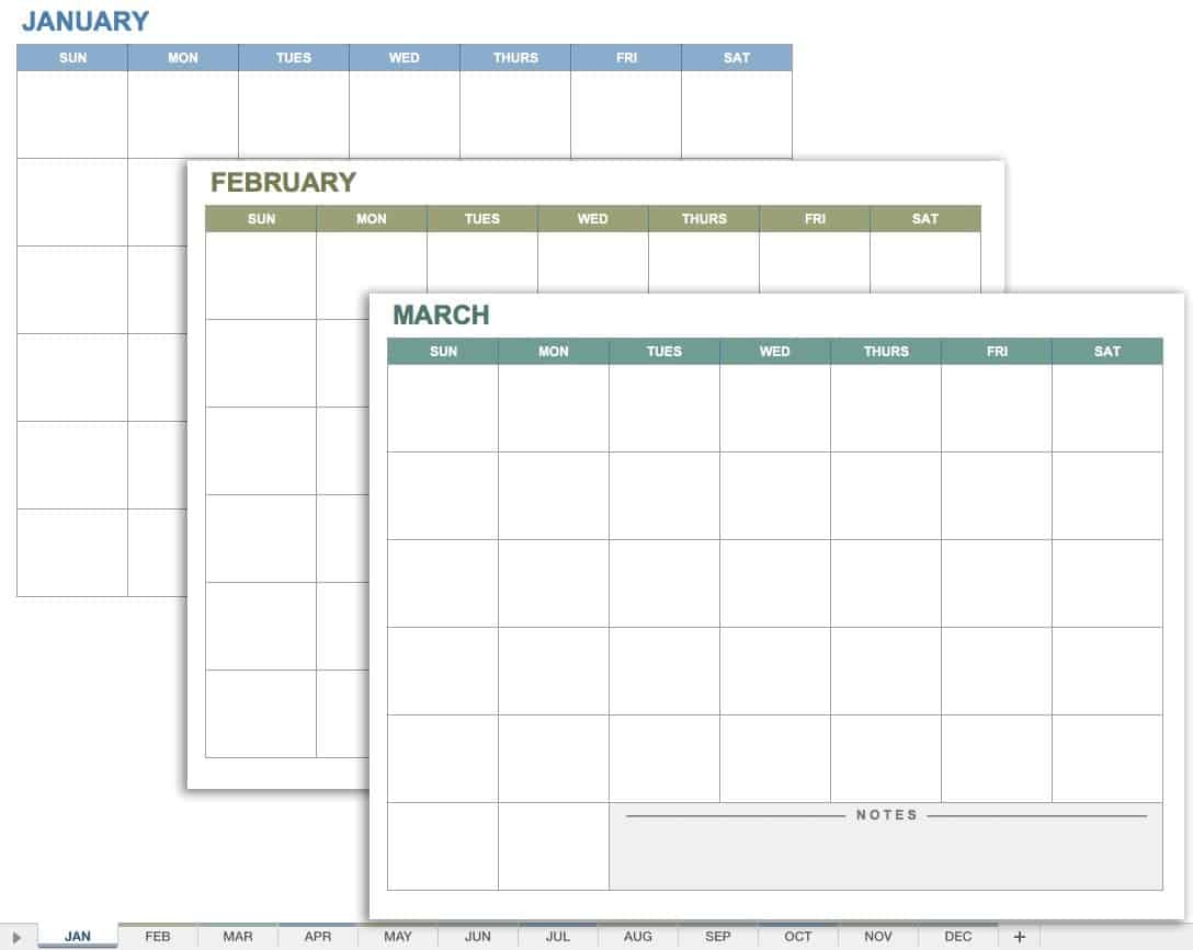 Printable Calendar By Month Free