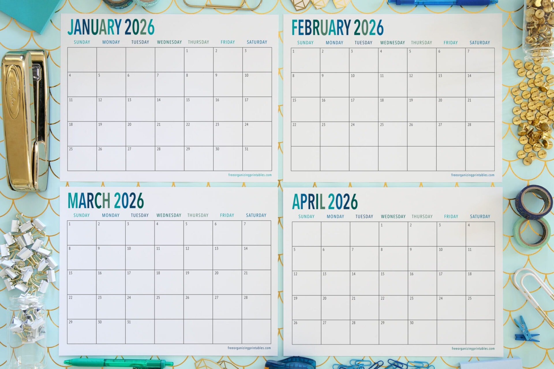 Free Printable Calenders