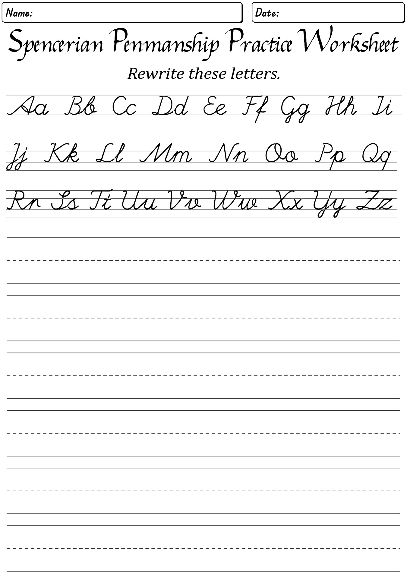 16 Script Handwriting Worksheets Free PDF At Worksheeto