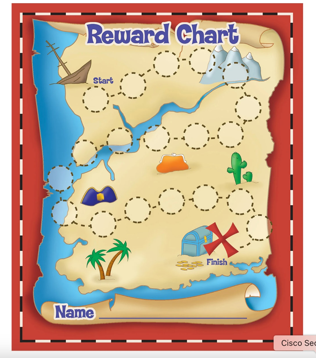 Printable Pirate Reward Chart