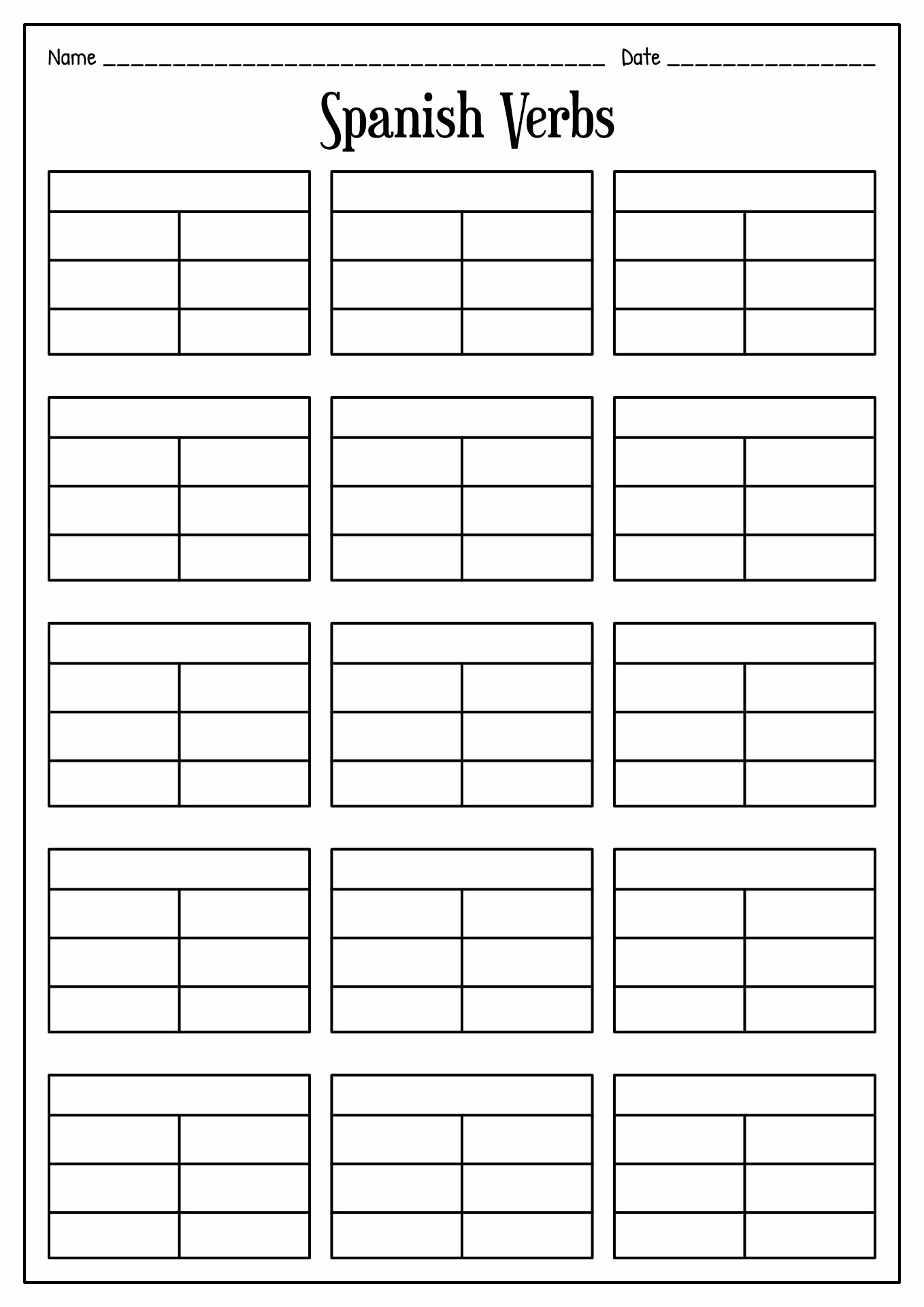 17 Spanish Conjugation Worksheets Printable Free PDF At Worksheeto
