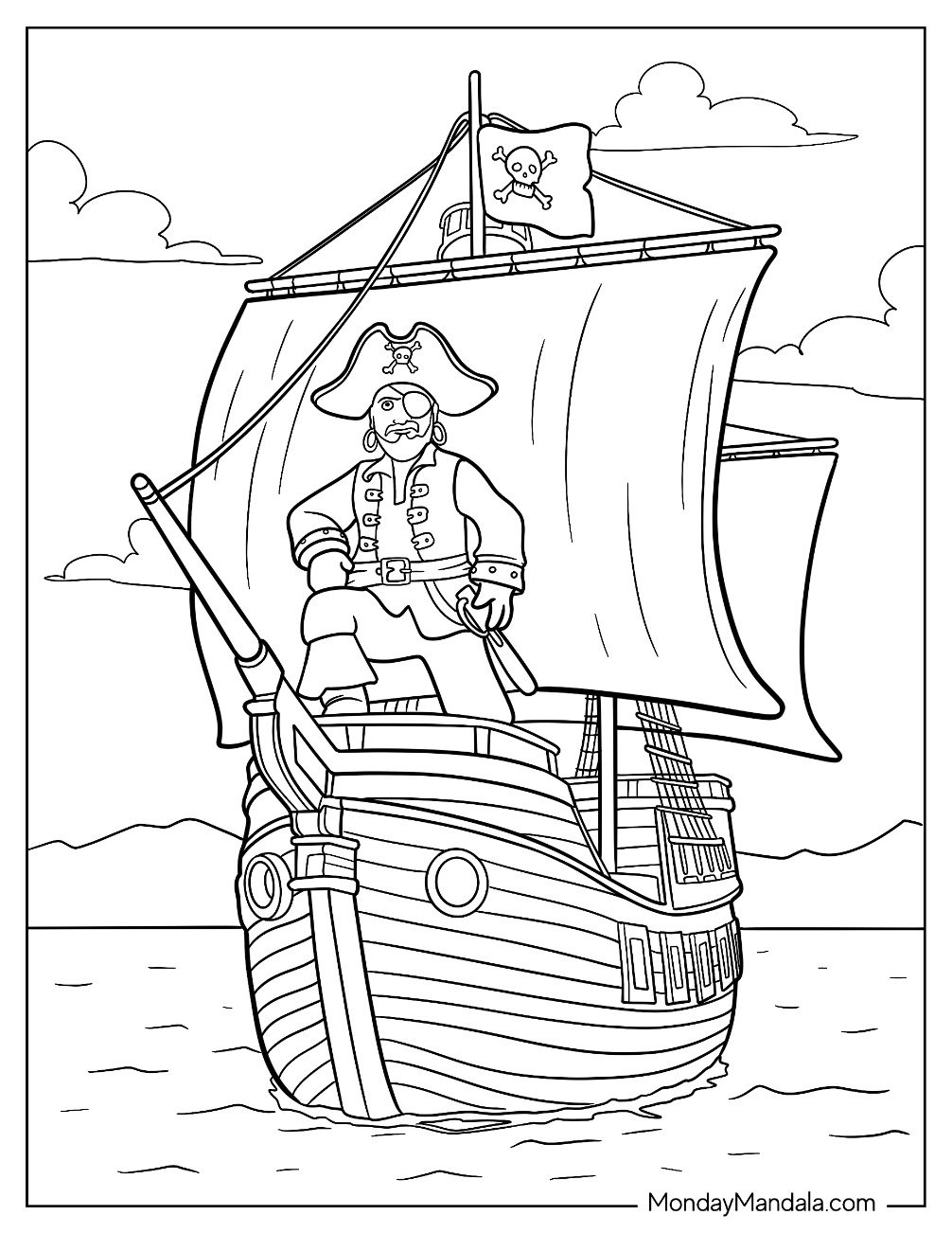 Pirate Colouring Sheets Free Printable