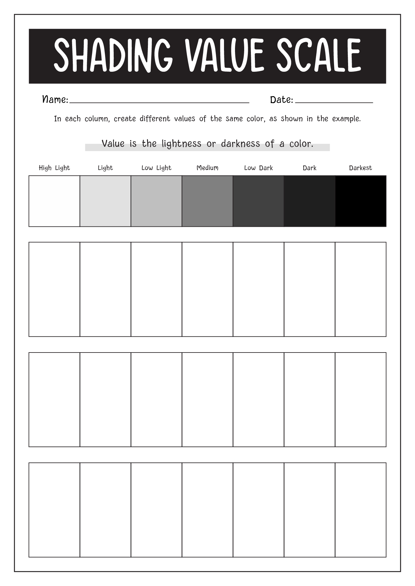 18 Value Scale Drawing Worksheet Free PDF At Worksheeto