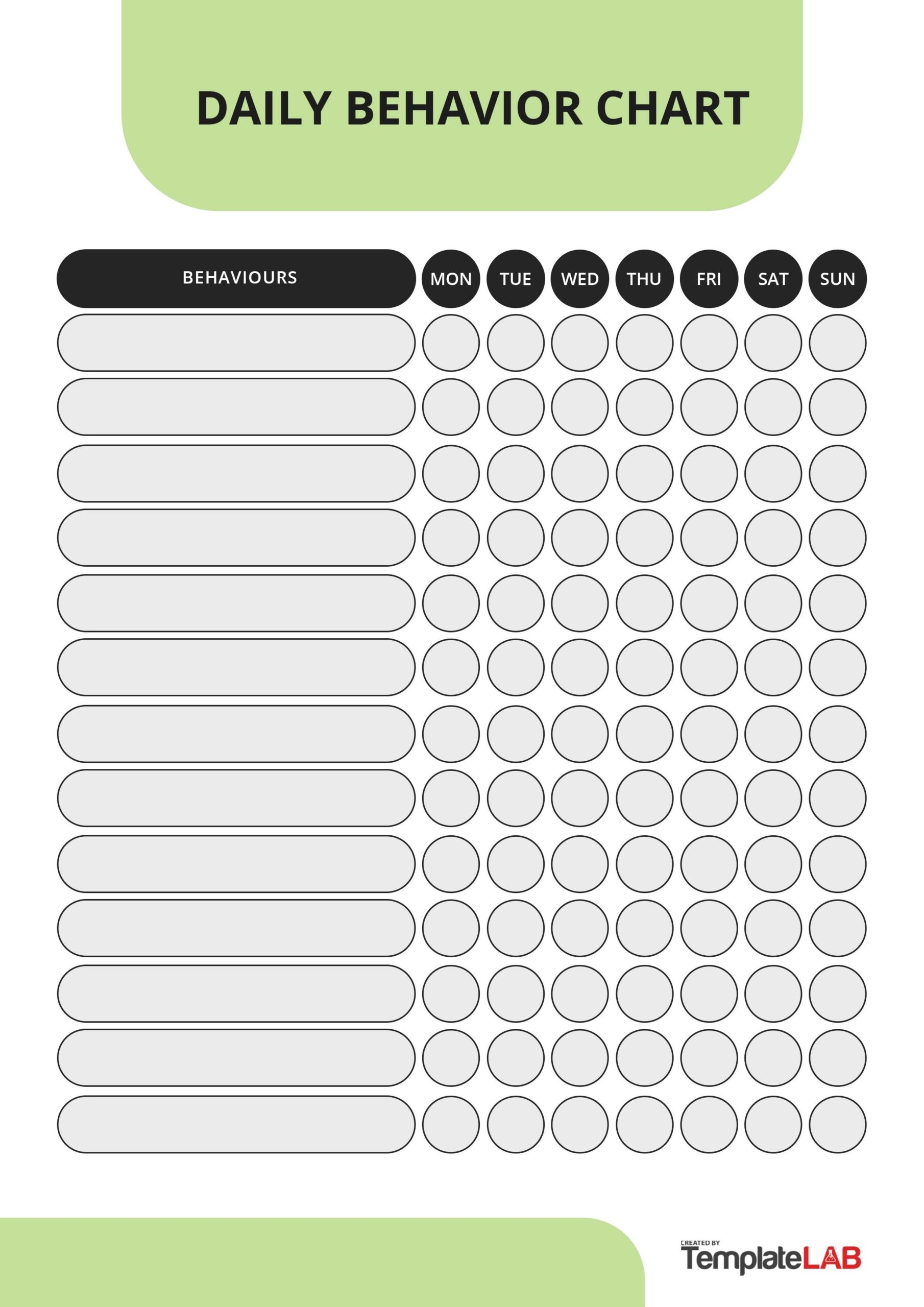 Behavior Charts For Kindergarten Printable