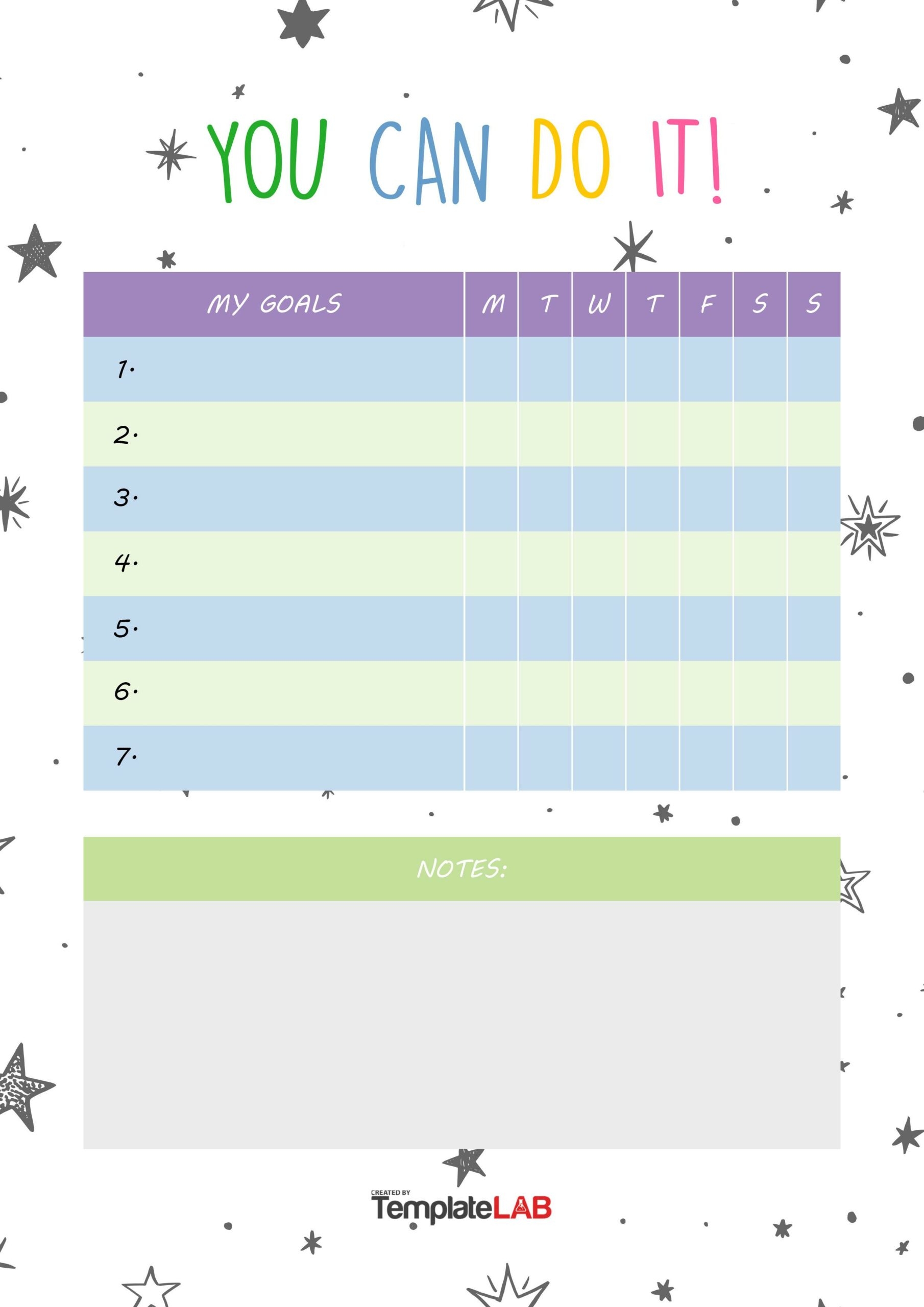 19 Printable Goal Chart Templates Free TemplateLab