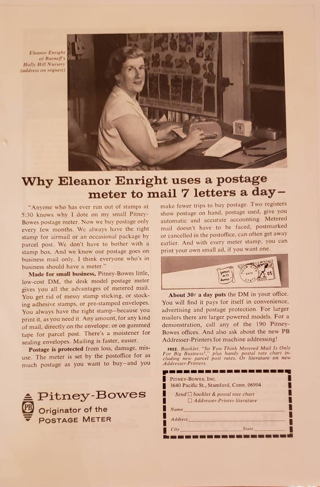 1964 PITNEY BOWES Postage Meter Business Office Machine Mail Letters Eleanor Enright Vintage Print Ad Etsy 1964 PITNEY BOWES Postage Meter Business Office Machine Mail Letters Eleanor Enright Vintage Print Ad Etsy