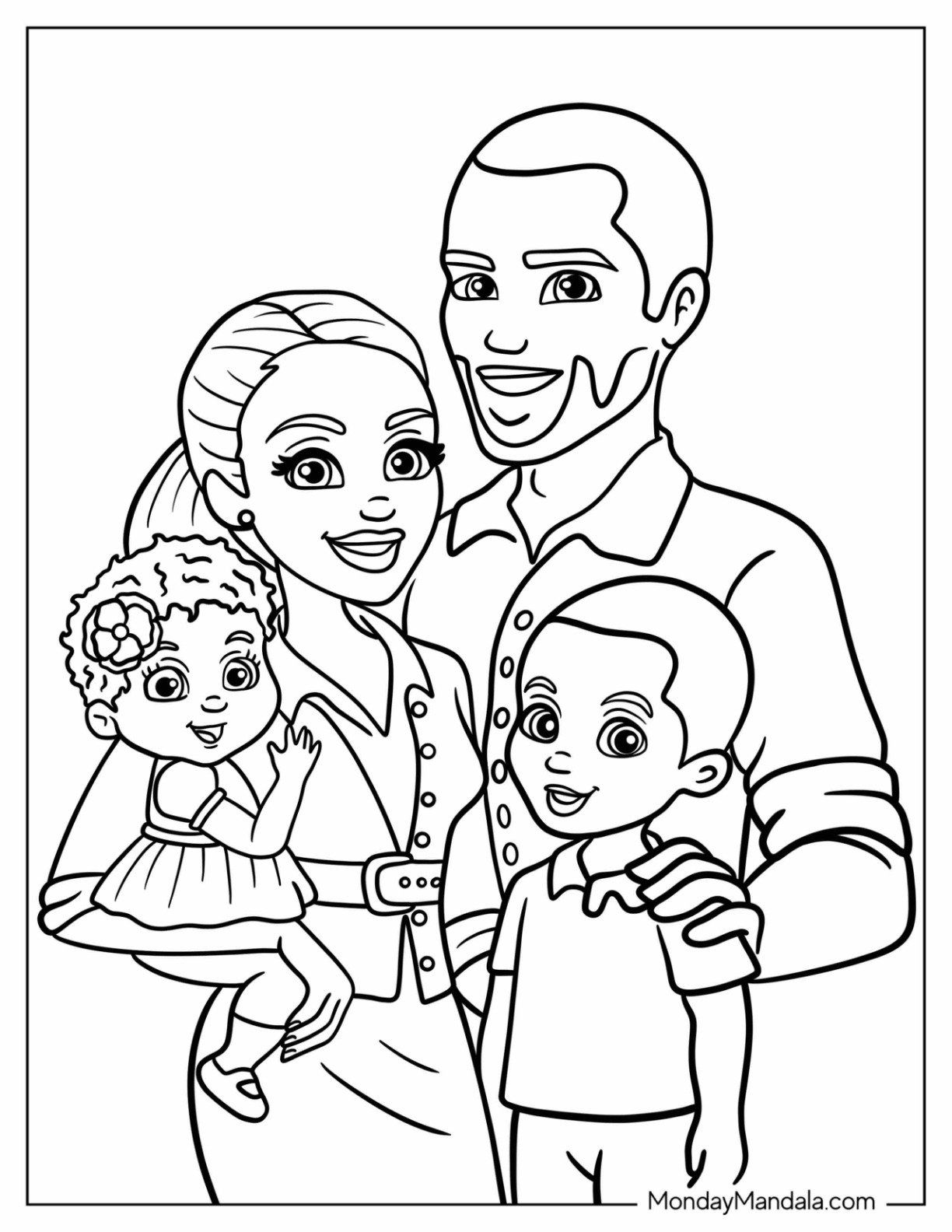 Family Coloring Sheets Printable