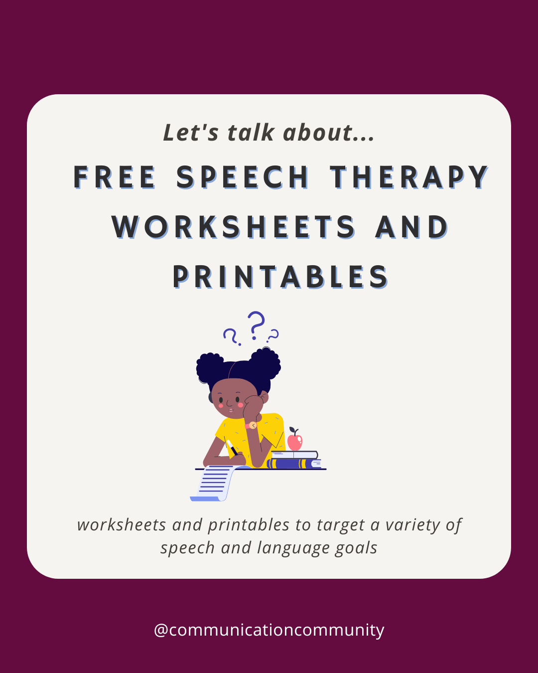 20 FREE Speech Therapy Worksheets And Printables 20 FREE Speech Therapy Worksheets And Printables