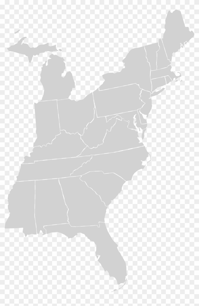 2000px Us East Temples Outline Map Svg Blank Eastern Us Map 2000 Election Clipart 256869 PikPng