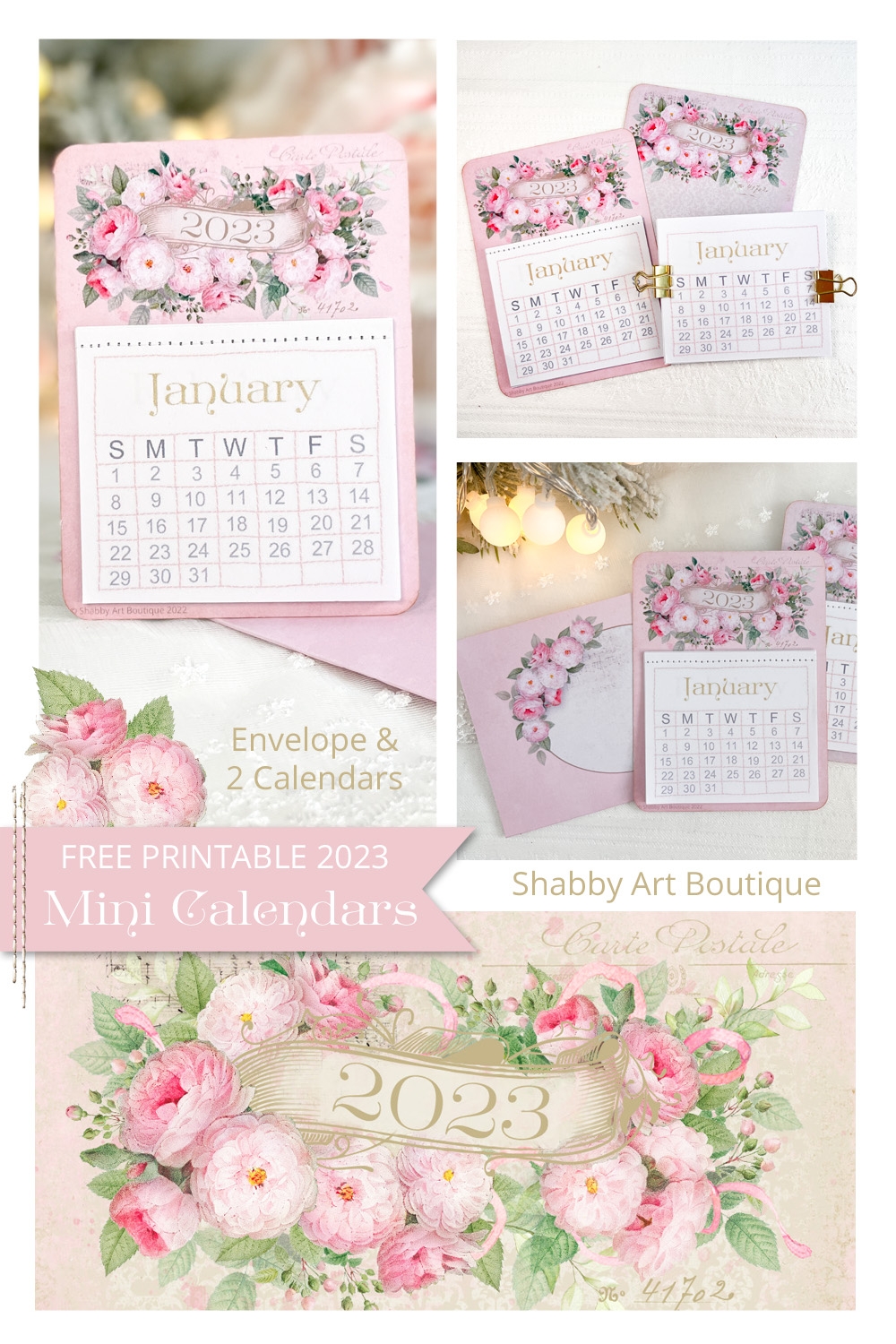 2023 Mini Calendars Free Printable Shabby Art Boutique 2023 Mini Calendars Free Printable Shabby Art Boutique